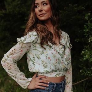 Mint pastel women’s mid length top